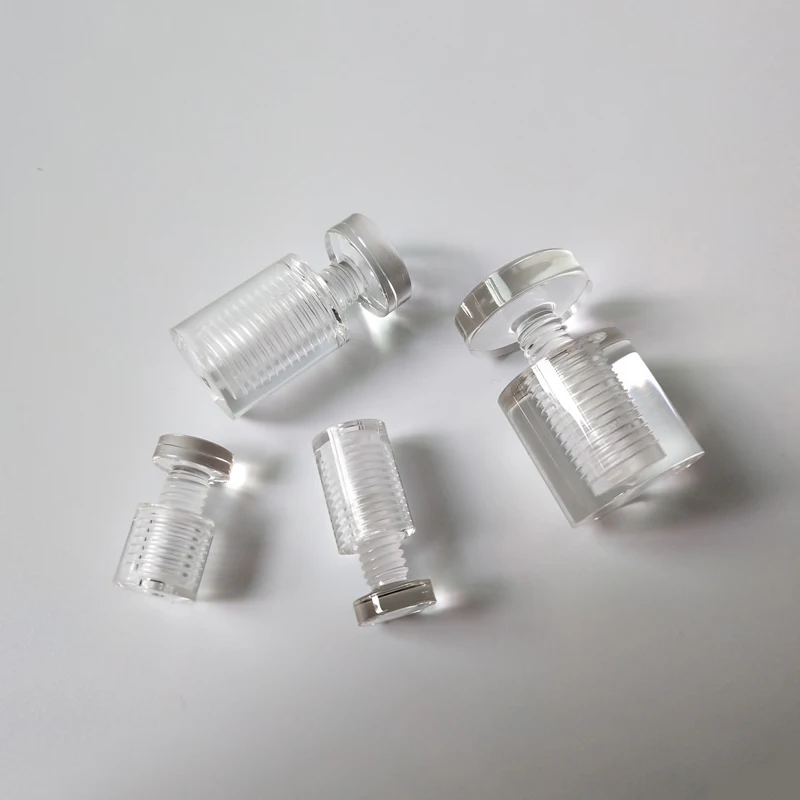 500PCS/LOT 19X30mm Clear Acrylic Glass Standoff Pins Advertising Nails Screws Sign Billboard Wall Mount Fastener Screws Fittings