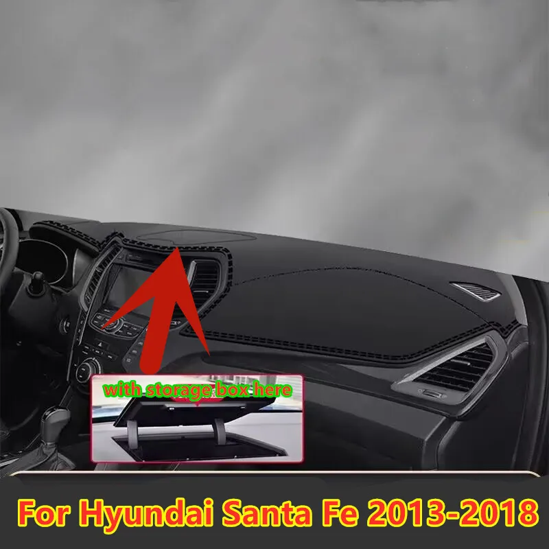

Для Hyundai Santa Fe 2013-2018 автомобильный кожаный защитный коврик для приборной панели