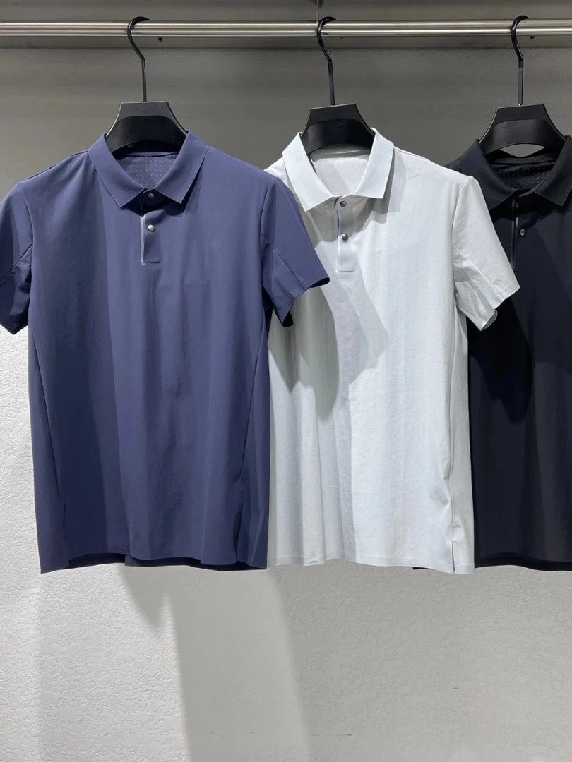 

Мужская повседневная футболка с лазерной перфорацией, быстросохнущая, эластичная, с коротким рукавом, модная, городская, стандартного кроя