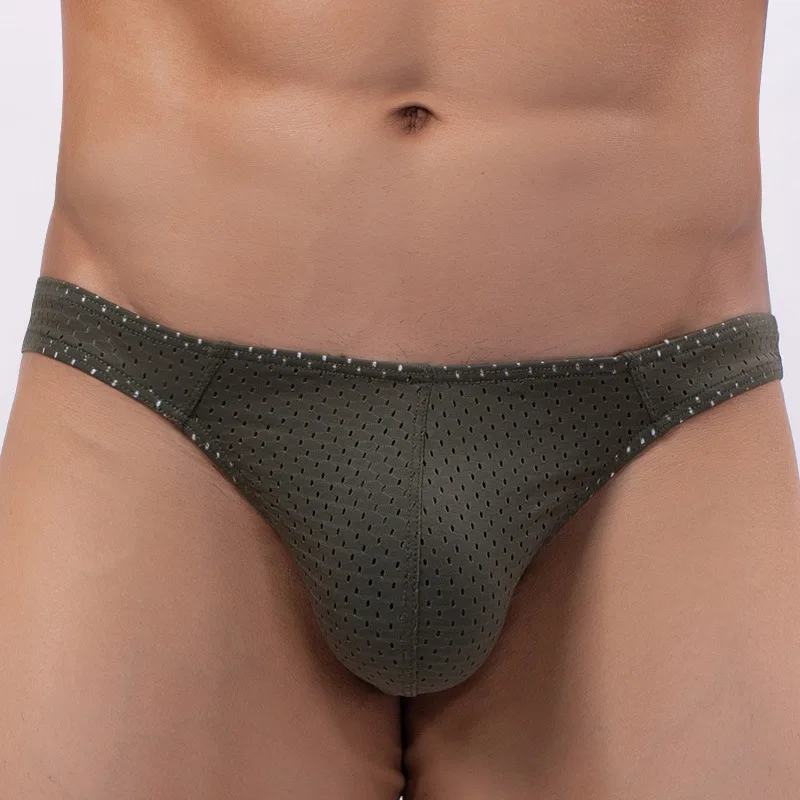 Fashion Low Waist G-String Mens Sheer Mesh Sexy Big Penis Pouch Panties Breathable Man Underwear T-Back Underpants Bikini Thongs