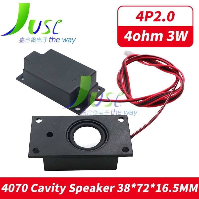 1 çift 4070 4 Ohm 3 W Pasif Kutu Hoparlör Küçük Boşluk Hoparlör 4Pin 2.0 4Ohm 3 Watt Evrensel LCD sürücü panosu Amplifikatör Ses