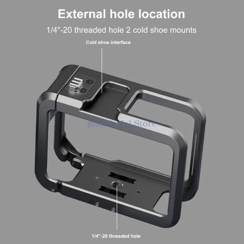 Защитный металлический каркас для экшн-камеры. Защитная рамка. Двойные крепления для холодной обуви, рассеивание тепла E8BA.
