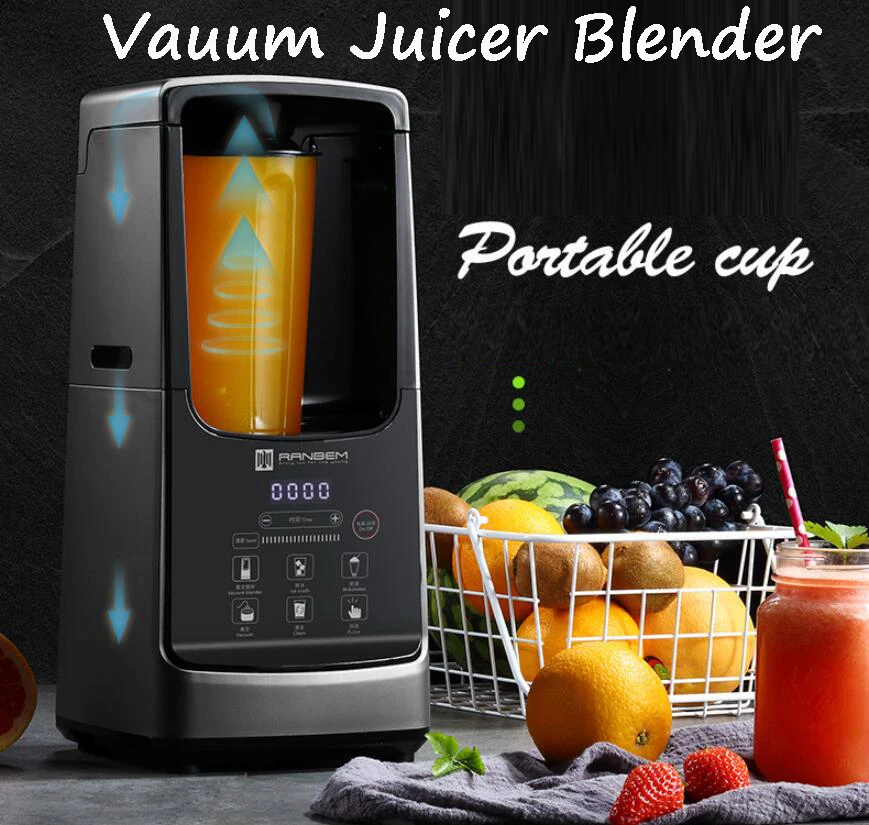 With Sound Proof Smoothie Maker Food Mixer Vacuum Blender Household High Quality Ice Smoothies Maker Dry Grinder