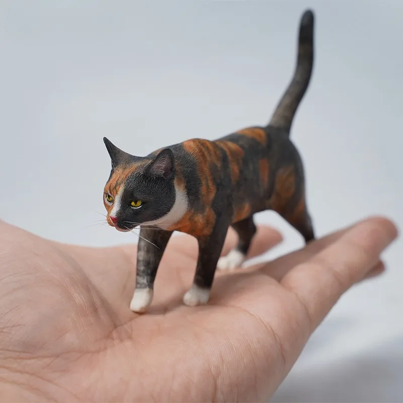 1/6 Scale Resin Felis Catus Animal Model Simulation Cute Cat Toys Small Prop for 12