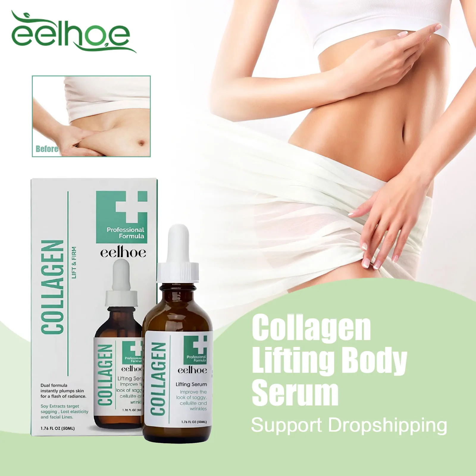 

Collagen Lifting Body Serum Tightening Breast Butt Enhancer Essential Oil Anti Cellulite Firming Arms Belly Skin Massage Essence