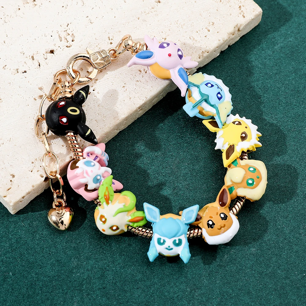 Pokemon Ibrahimovic Enamel Beads Bracelet Fashion Creativity Small Fresh Jewelry Bangle for Women Cute Cartoon Accessories Gifts