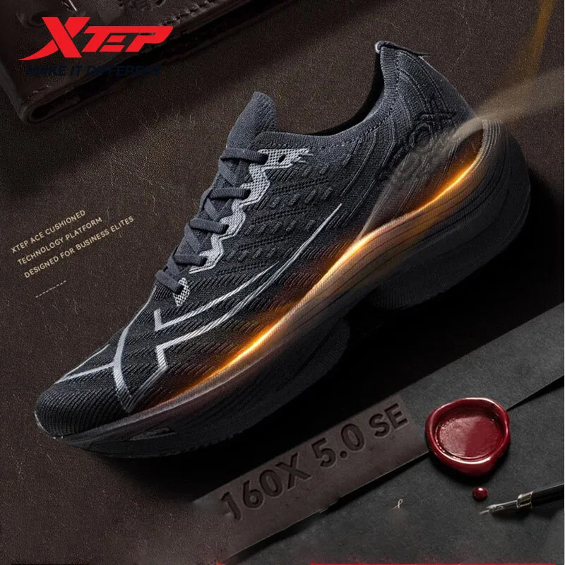 Xtep 160X 5.0 SE Business Running Shoes Men 2024 Summer Rebound Sports Shoes Cushion Stability Sneakers Marathon 976219110063