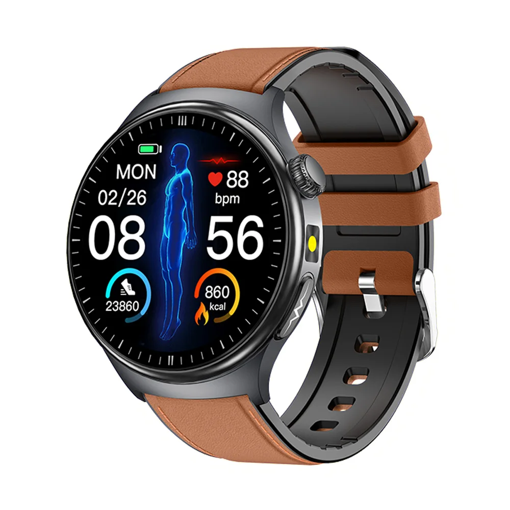 

2025 New Micro Physical Examination SmartWatch Men ECG+HRV Blood Pressure Lipids Uric Acid monitoring Bluetooth Call Smart Watch