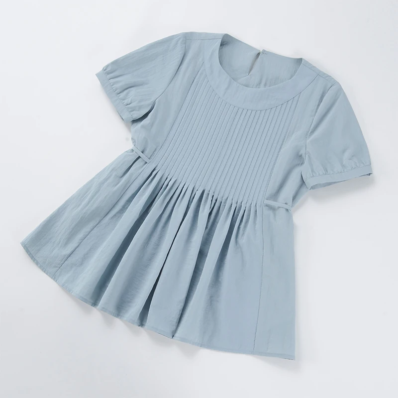 

Плиссированная юбка большого размера ort Sve round Ne Футболка Эластичный утягивающий летний топ для женщин и груша