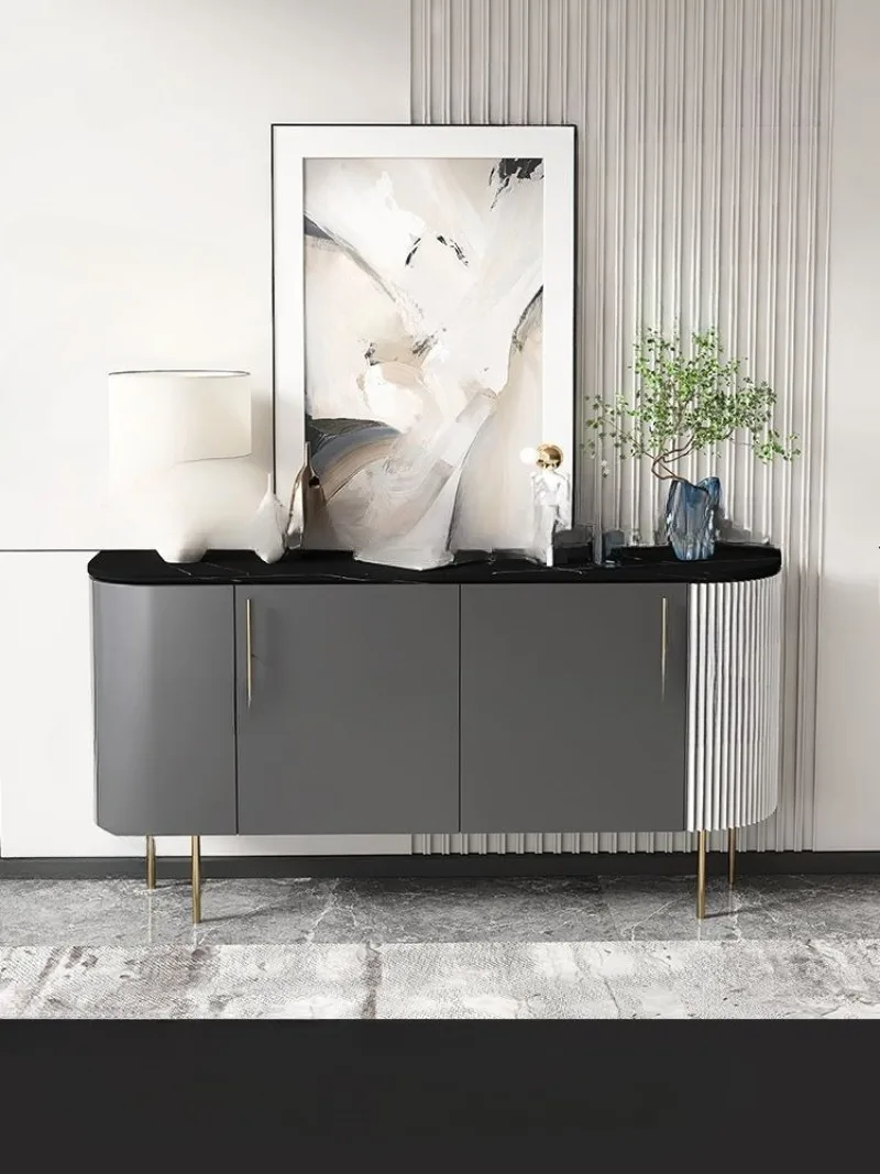 خزانة مدخل الغرفة مصممة خفيفة فاخرة من الخشب الصلب خزانة تقسيم عالية الجودة لتناول الطعام خزانة جانبية خزانة بهو