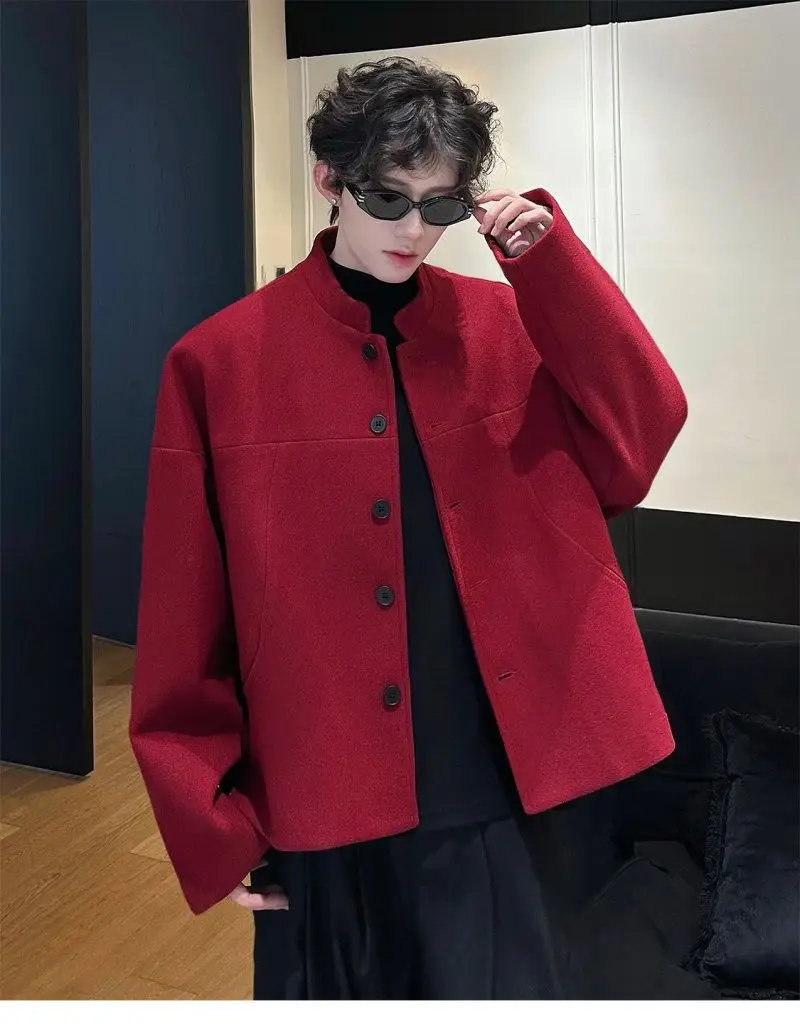 

Wool Blend Jacket Man Extra Large Mens Cleanfit Pure Simple Basic Minimal Clean Lines Fashion Trendy Urban Street Style Casual