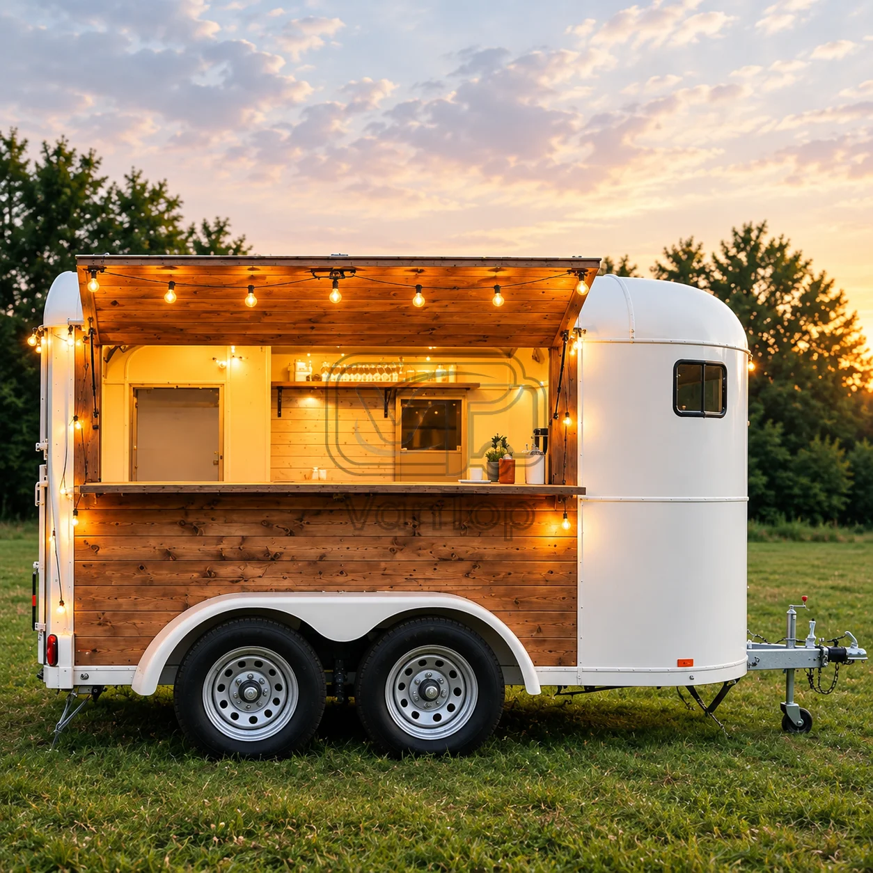 Horse Food Trailer USA Standard Concession Trailer Fully Equipped Mobile Coffee Pizza Vending Trailer Custom Mobile Kitchen