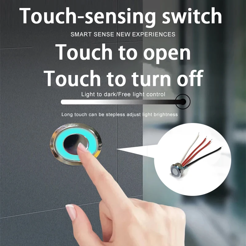 

Светодиодный диммер 5 В, 12 В, 24 В, встраиваемый сенсорный датчик, кнопка управления, бесступенчатая регулировка яркости, переключатель для светодиодной ленты, сделай сам, кровать, шкаф, заказ