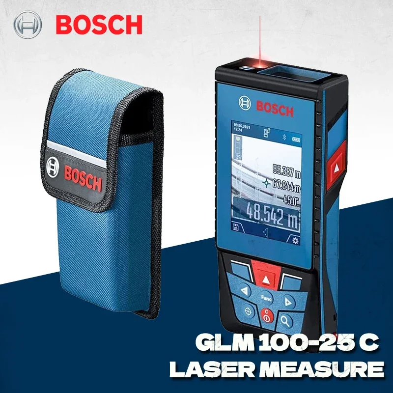 bosch telemetro a laser com camera integrada preciso range finder ferramenta de medida glm 10025 c 100m medidor de distancia glm100 25c 01