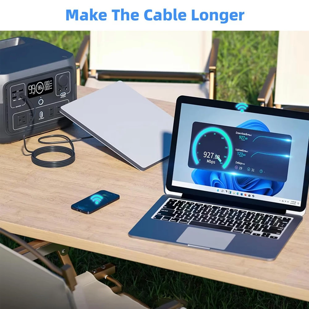 For Starlink Mini DC Male To Female Adapter Cable Extension Cable DC Power Waterproof Plug and Play for Starlink Mini Accessory