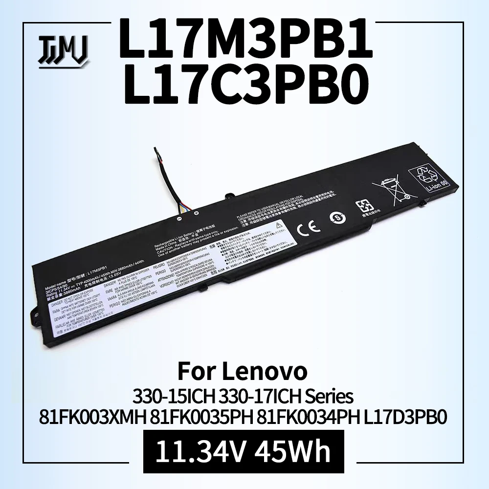 Batteria per Laptop muslimex per Notebook Lenovo IdeaPad 330-15ICH serie 330-17ICH muslimah L17C3PB0 5B10Q71252