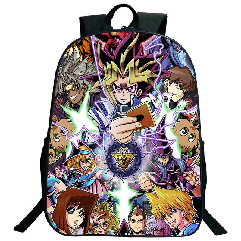 16 pollici Yu-Gi-Oh! Zaino Cartoon School Bags studenti Bookbag da viaggio impermeabile Kids Mochila zaino per Laptop di grande capacità