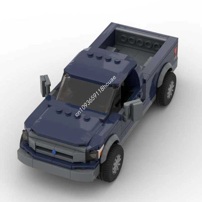 

335pcs MOC Built Tough F-150 Dark Blue 8 Stud City Champion Supercar Assemble Educational Building Blocks Christmas Gift Model