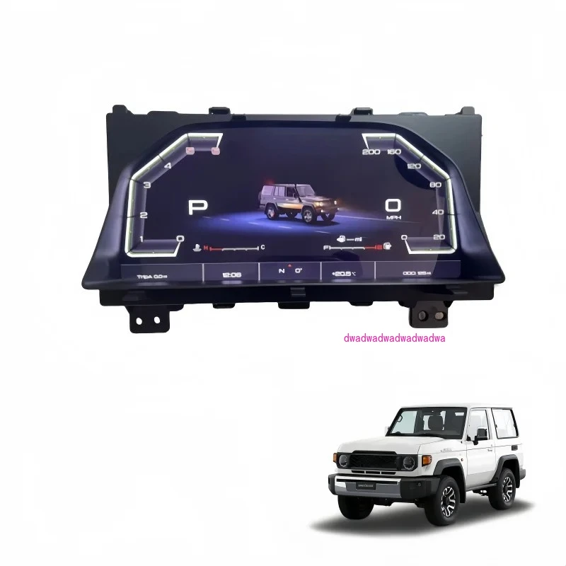 

12,3-дюймовый новый для ToyotaLC71 76 78 79, автомобильный ЖК-экран прибора, материал ABS, специальная панель, внутренняя панель, обновление
