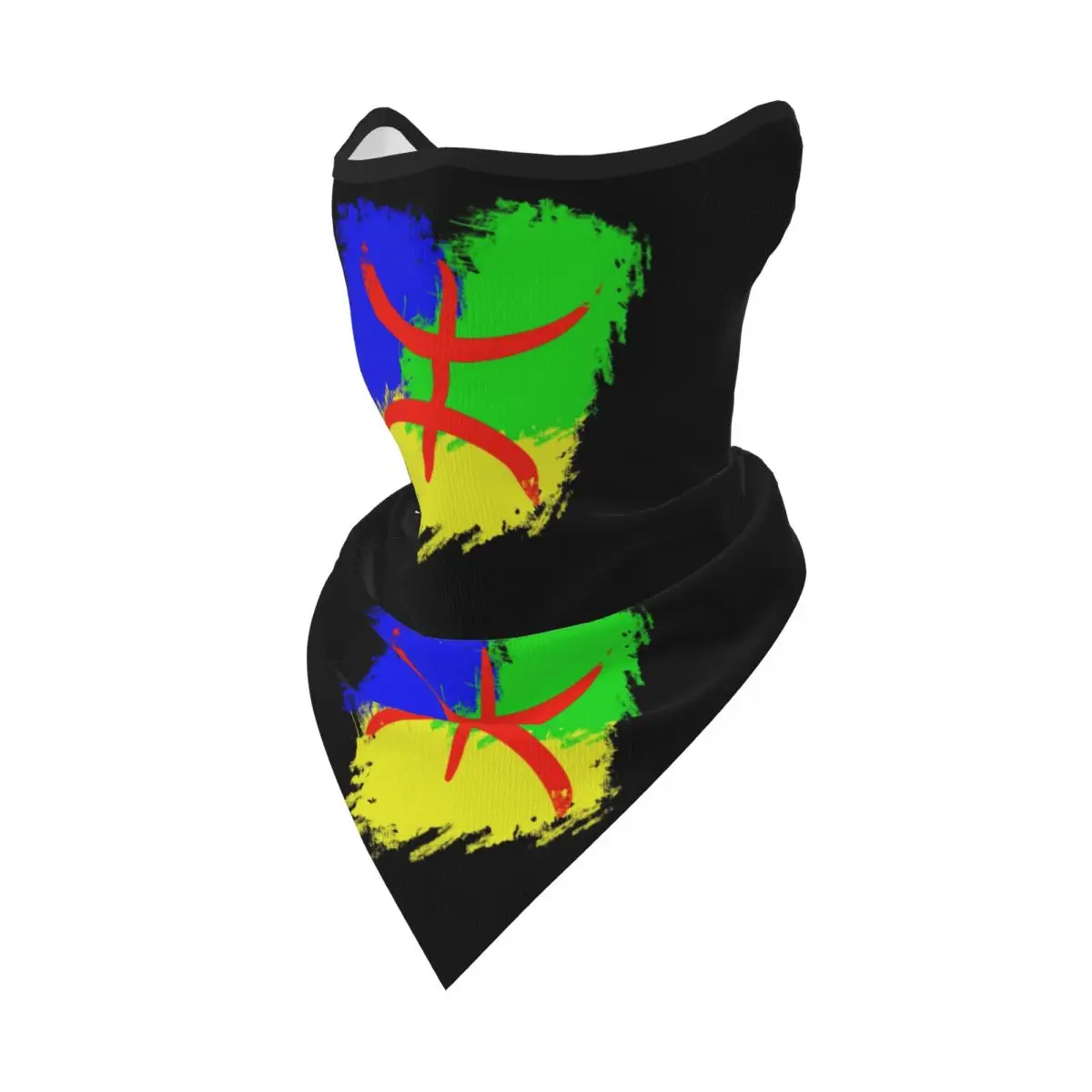 Berber Amazigh Flag Bandana Neck Gaiter Windproof Face Mask Scarf Cover Men Women Headband Tube Balaclava