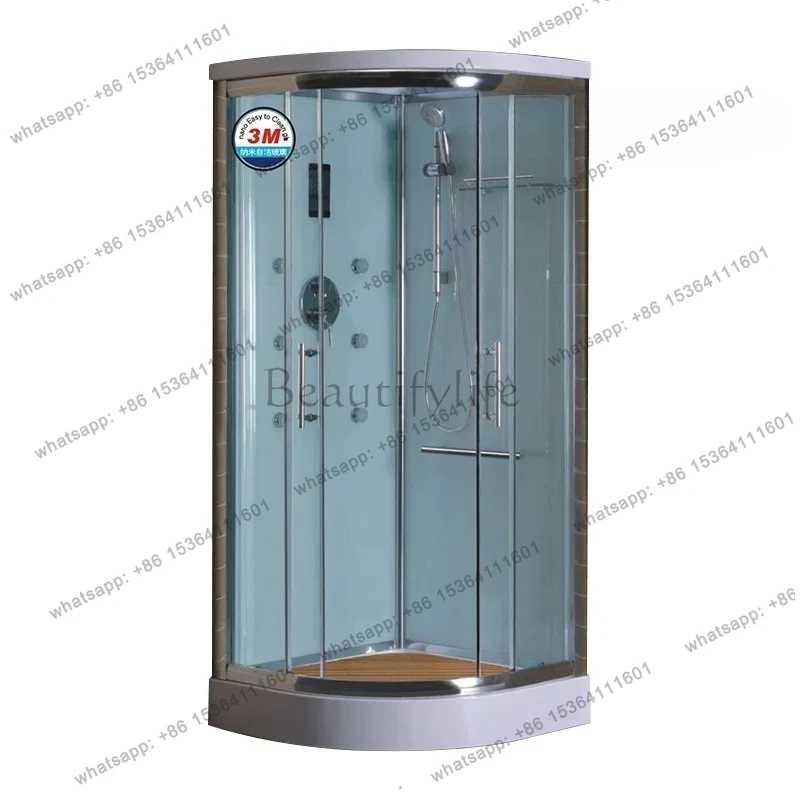

Integral shower room arc fan bathroom 3mm nano self-cleaning dry and wet separation glass bath room