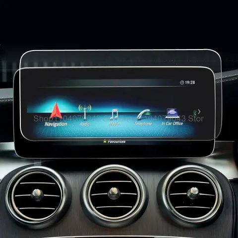 강화 유리 스크린 보호대, 메르세데스 벤츠 C 클래스 W205 W204 C180 C200 C260 용, 2019-2021 10.25 인치 자동차 GPS 내비게이션