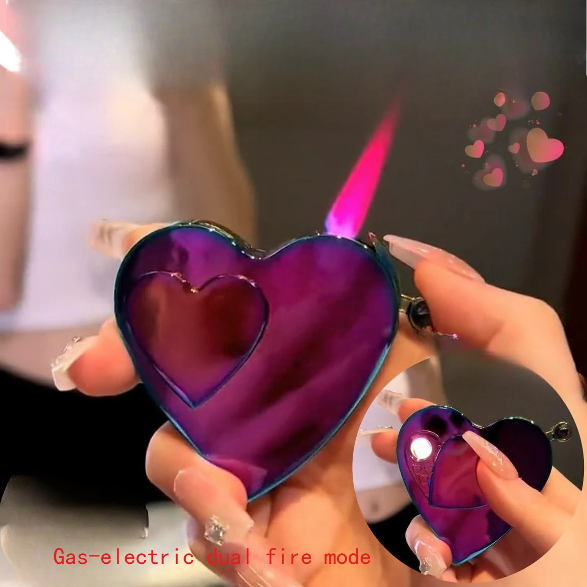 

New 520 Love Electric Dual-Use Windproof Lighter for Boys Valentine's Day Gift Boyfriend