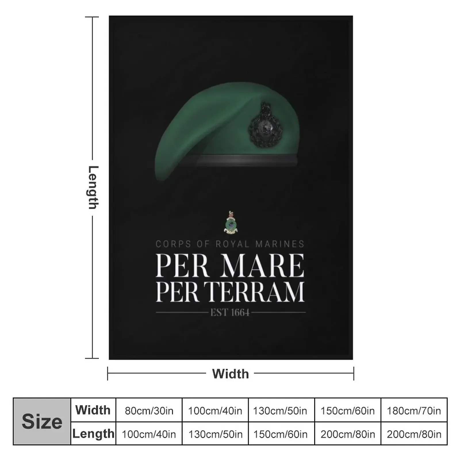 British Royal Marines - Per Mare, Per Terram Throw Blanket cosplay anime Camping Blankets