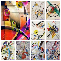 Wassily Kandinsky Abstract Art DIY AB Diamond Painting Points Yellow Red Blue Cross Stitch Kit Rhinestone Embroidery Home Decor