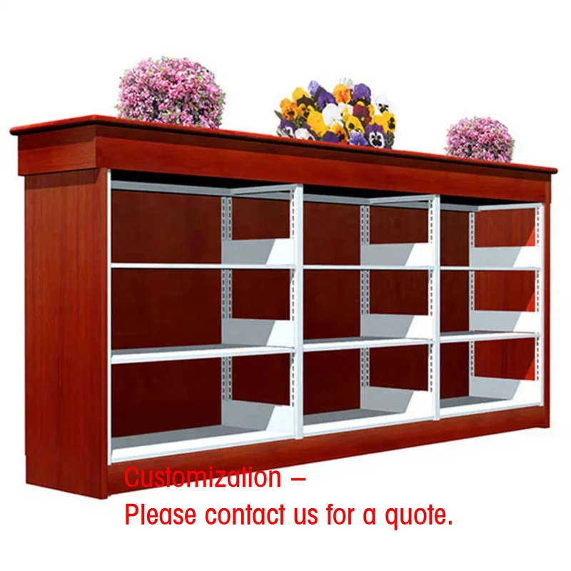 

custom.China Manufacture Modern Display Racks Double Library Standing Magazine Rack Wooden Newspaper Stand Bookshelf Design