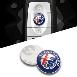 14mm Car Logo Remote Key Emblem Sticker Decoration Decal Accessories For Alfa Romeo Giulia Stelvio MiTo Giulietta Tonale ALFA 4C