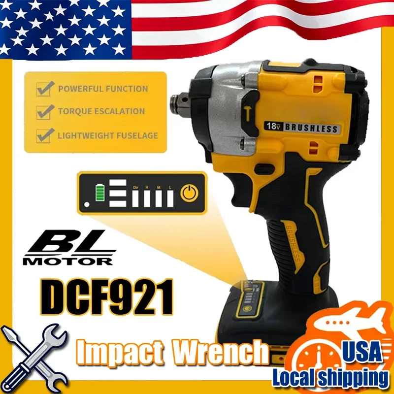 

Подходит для DEWALT DCF921 20 В MAX Аккумуляторный гайковерт 1/2 дюйма Аккумуляторный ударный гайковерт с регулируемой скоростью Зарядный ключ DCF921N Аккумулятор 18 В