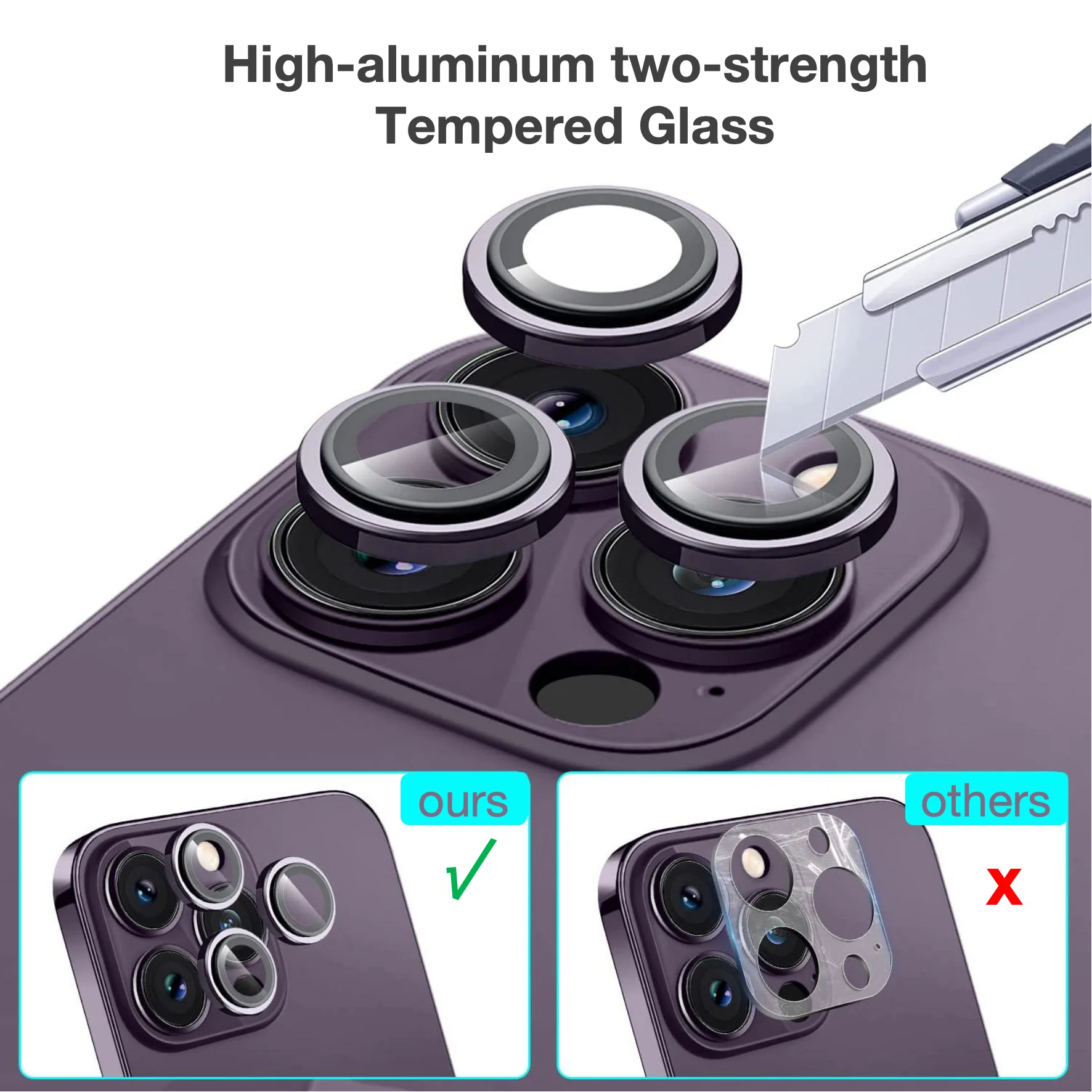 Suitable For Apple iPhone 17 16 16e 15 14 Plus 13 Pro Max Mini Camera Lens Protective Film Tempered Glass Location Detachable