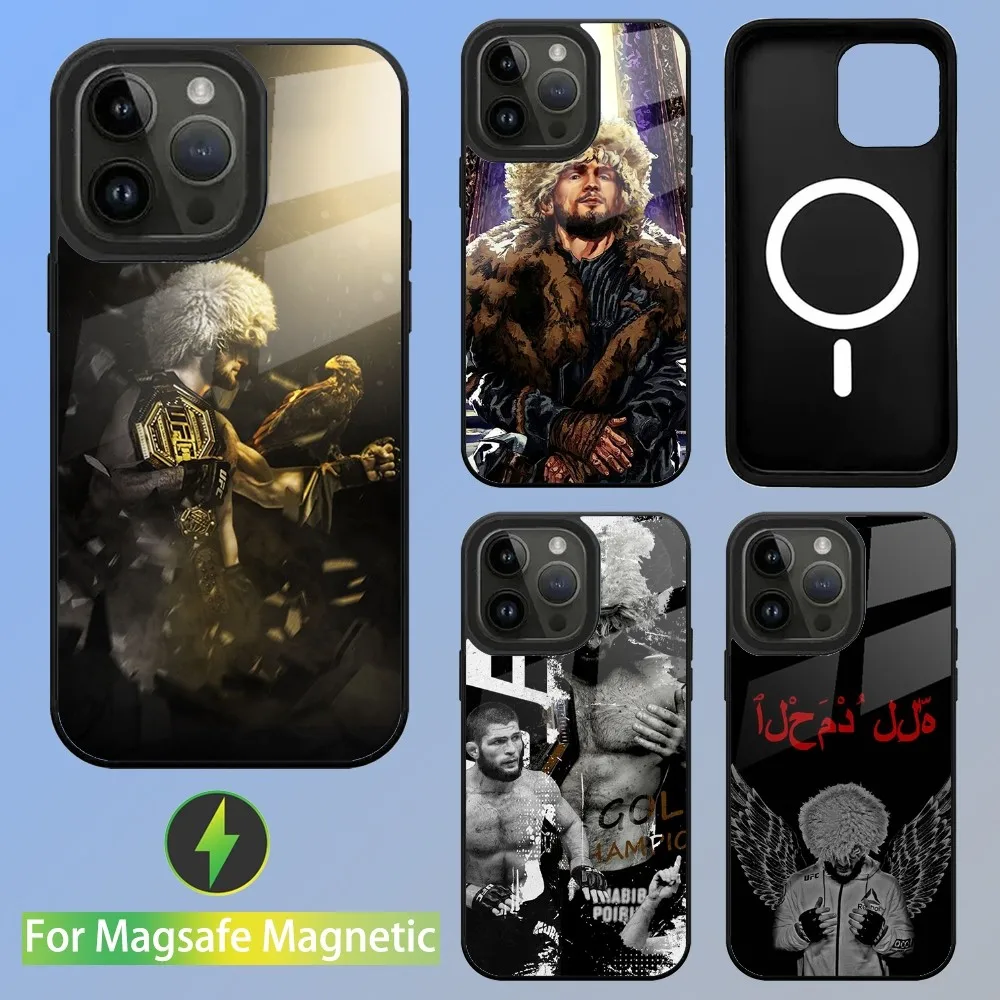 Khabib Nurmagomedov Phone Case For iPhone 15,14,13,12,11,Plus,Pro,Max Mini Magsafe Magnetic Wireless Charging