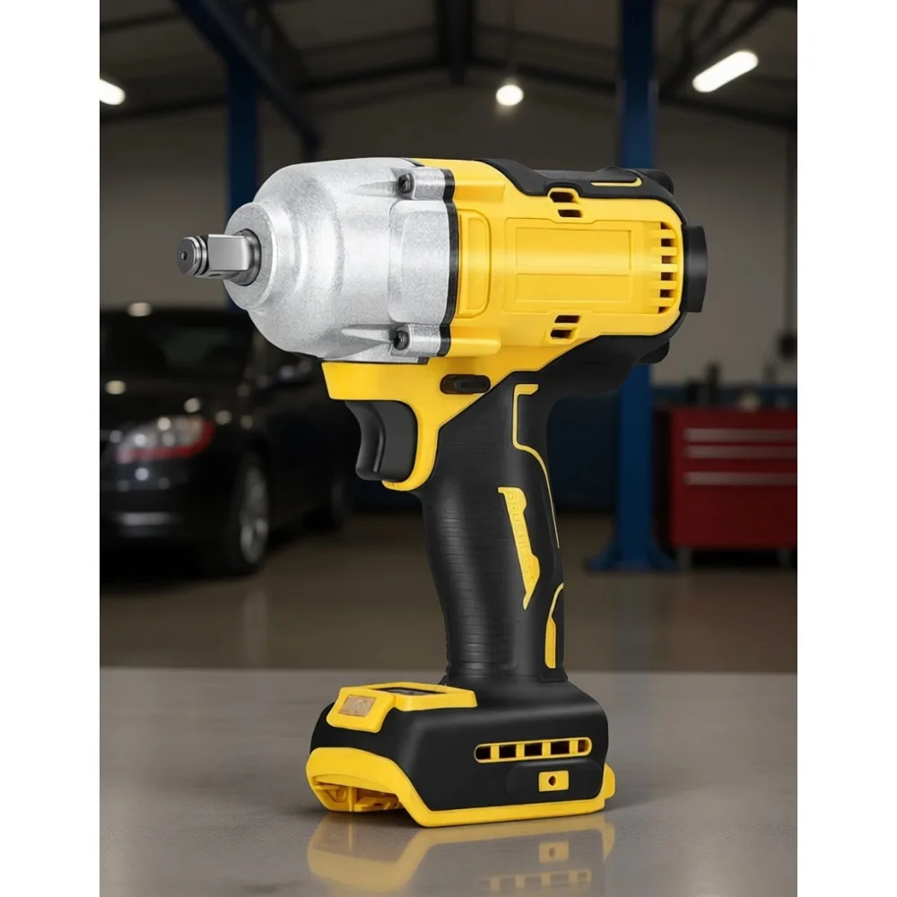 

Беспроводной ударный гайковерт 1/2 дюйма, 1000 Нм, с высоким крутящим моментом, бесщеточный, электрический, с LED-подсветкой для автомобиля, грузовика, фургона, газонокосилки