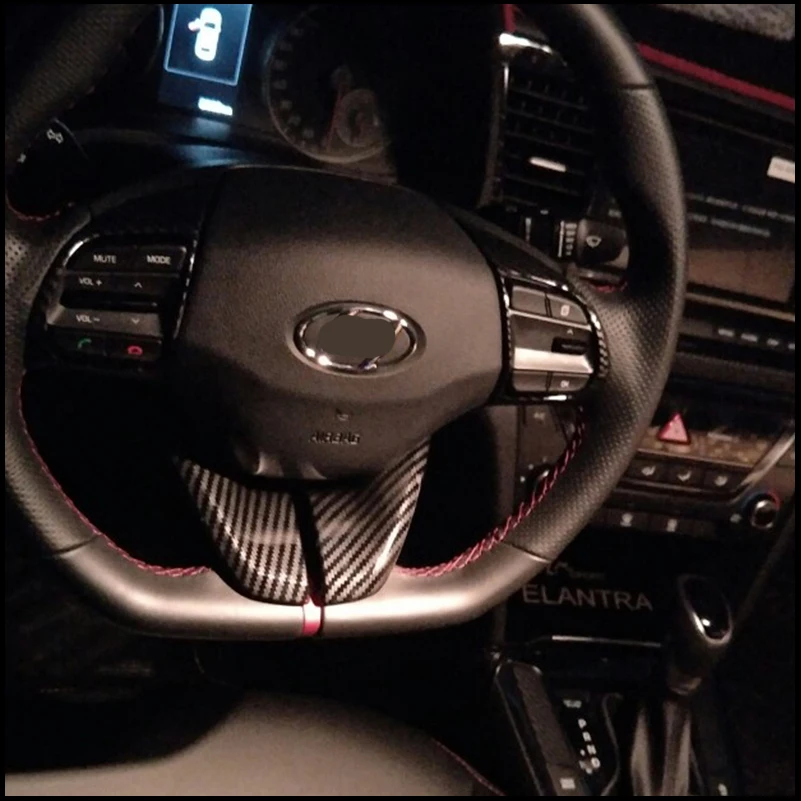 

For Hyundai Elantra Sport 2016 2017 2018 Steering Wheel Cover Trim Button Switch Decorate Molding Car Styling Auto Accessories