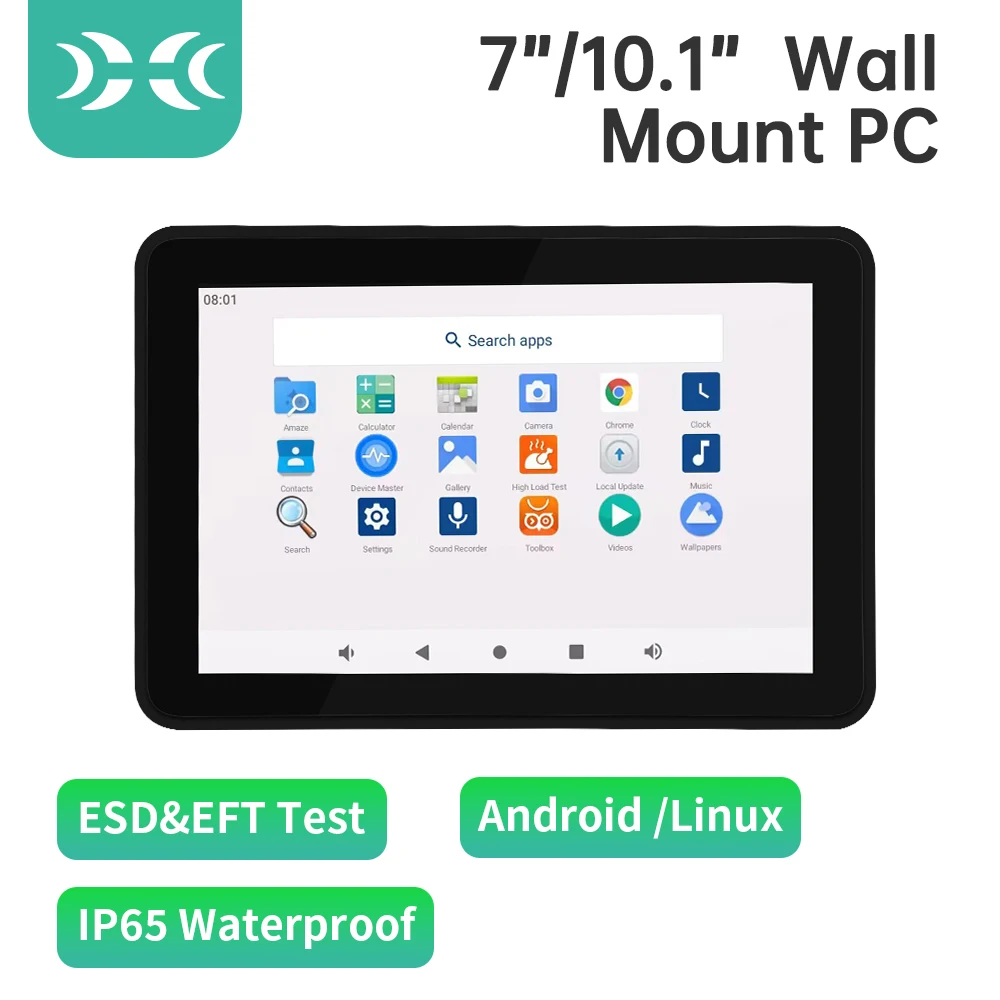 

IXHUB HMI PLC Andriod Linux All In One Capacitive Touch Screen With GPIO RS232 TTL RS485 Integrated Panel IPS Monitor