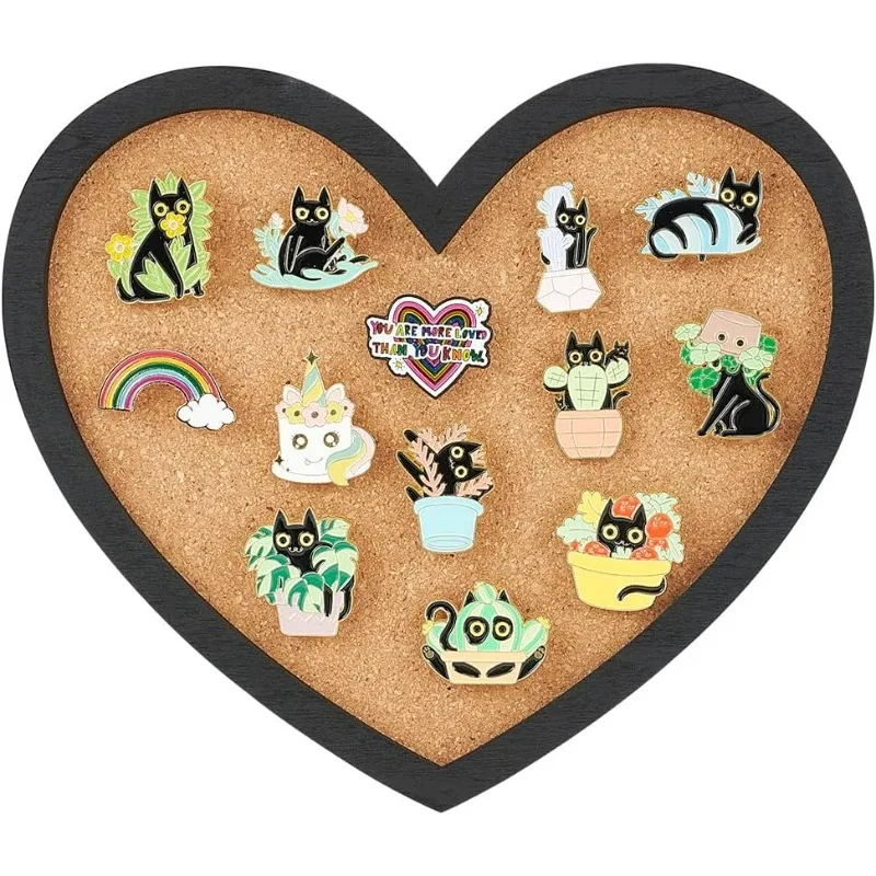 Pin Board Heart Cork Board Bulletin Display Board, 0.8