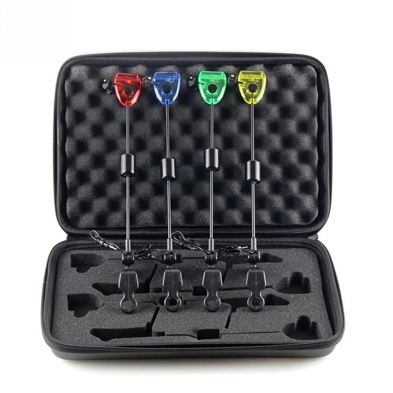 

Carp fishing sea rod four-color flash hard rod rocker tensioner fishing alarm assembly