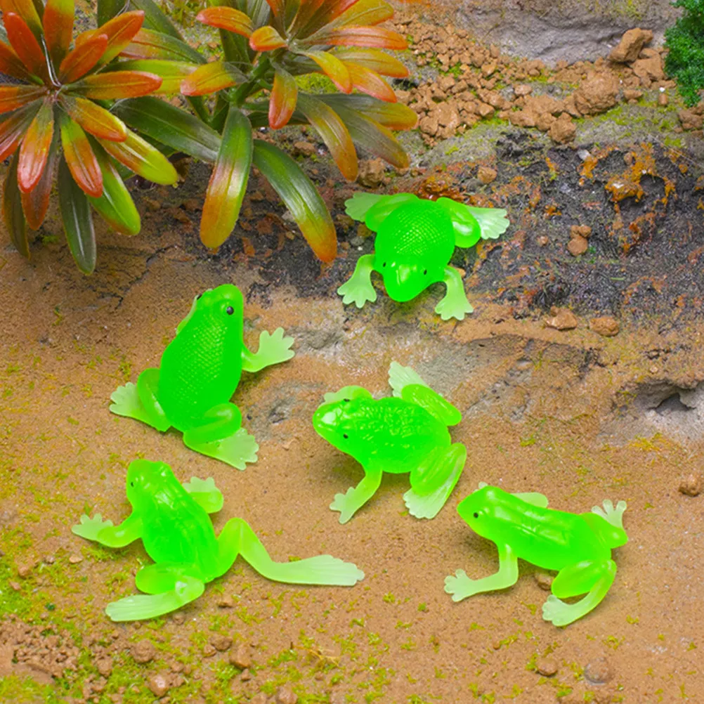 20Pcs Mini Frogs Decorations Premium Tpr Vivid Color Realistic Frog Statues for Kids Learning Educational Desktop Cabinet Garden