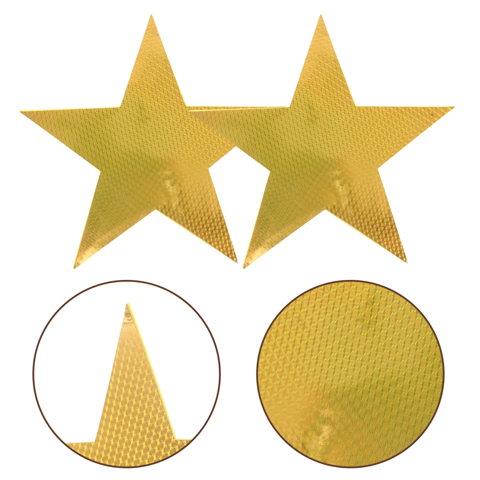 

2Pcs Handheld Star Props Felt Star Hand Props Noisemakers for Kids Stage Performances Party Roleplaying Sports Events