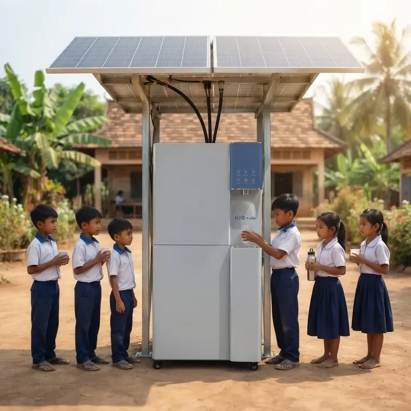 Commercial Solar Air Water Generator Atmospheric Water Making Machine for Remote Areas