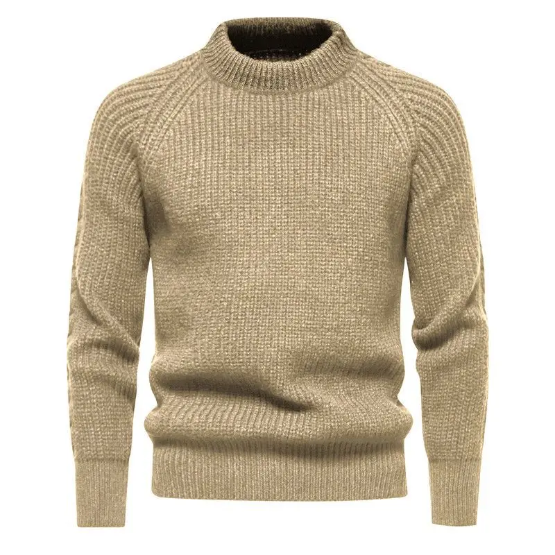 Men\'s Round Neck Autumn Sweater New Knitwear Men\'s Long Sleeve Slim Fit Pullovers
