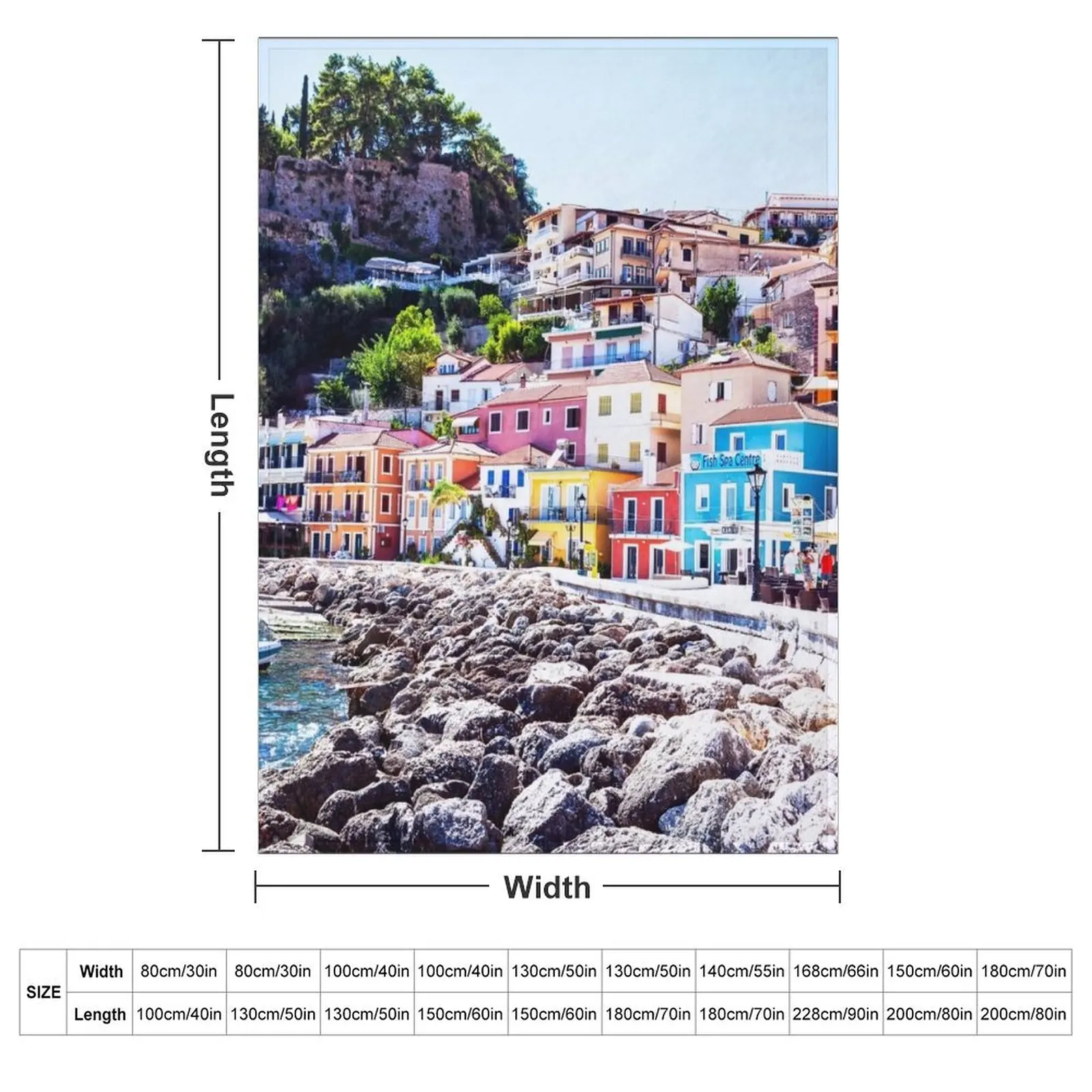 Parga, Preveza, in Epirus, Greece Throw Blanket Summer Beddings Travel Picnic Fashion Sofas warm for winter Decoratives Blankets