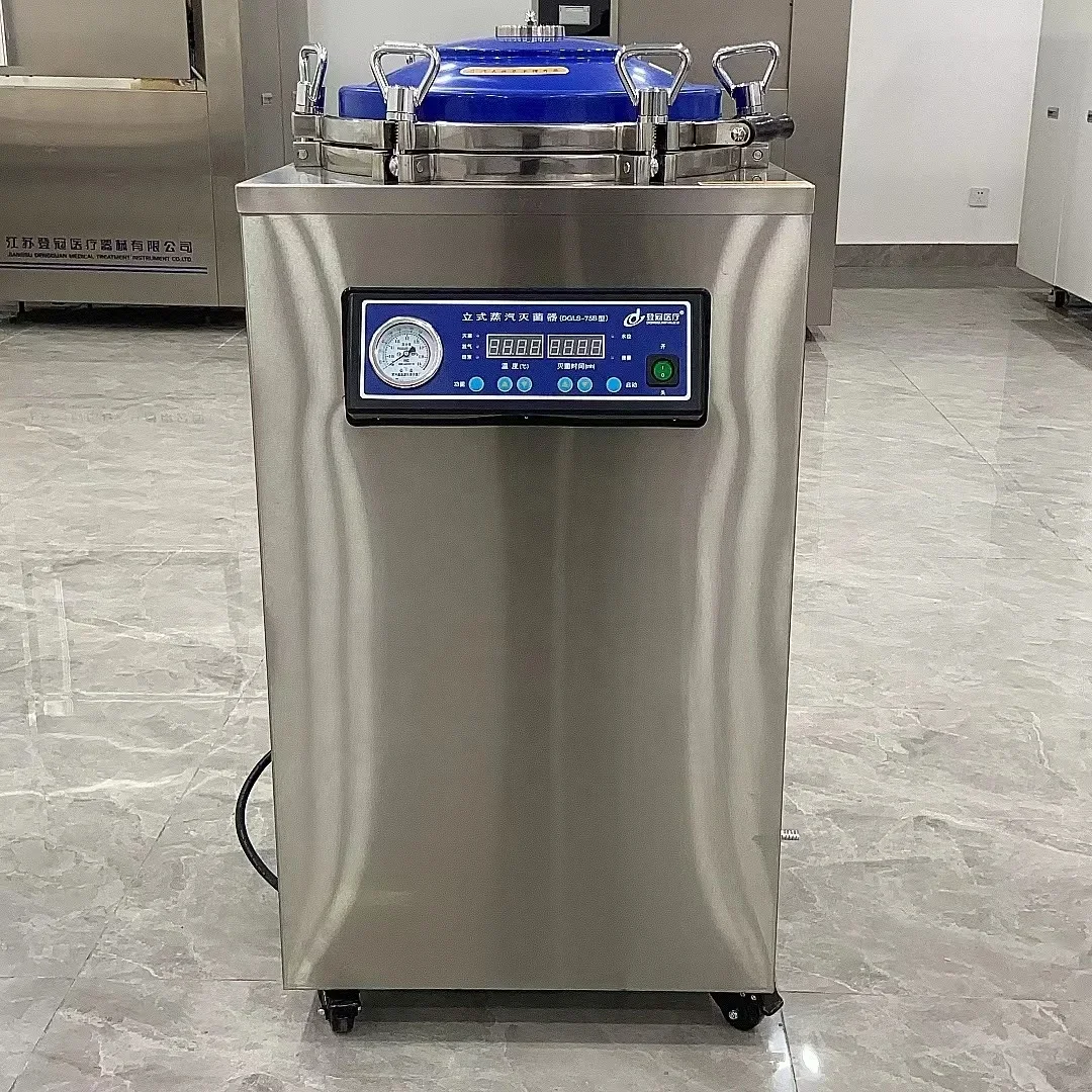 โรงพยาบาลคลินิก Lab Autoclave 35L 50L 75L 100L 150L แนวตั้งฆ่าเชื้อดิจิตอลจอแสดงผลอัตโนมัติแนวตั้ง Steam Sterilizer