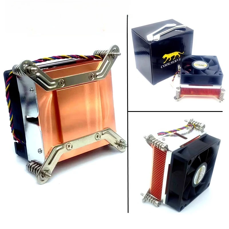 2U3CC downward pressure server I3/I5 fan 115X/1700 1200 2011 temperature controlled silent copper