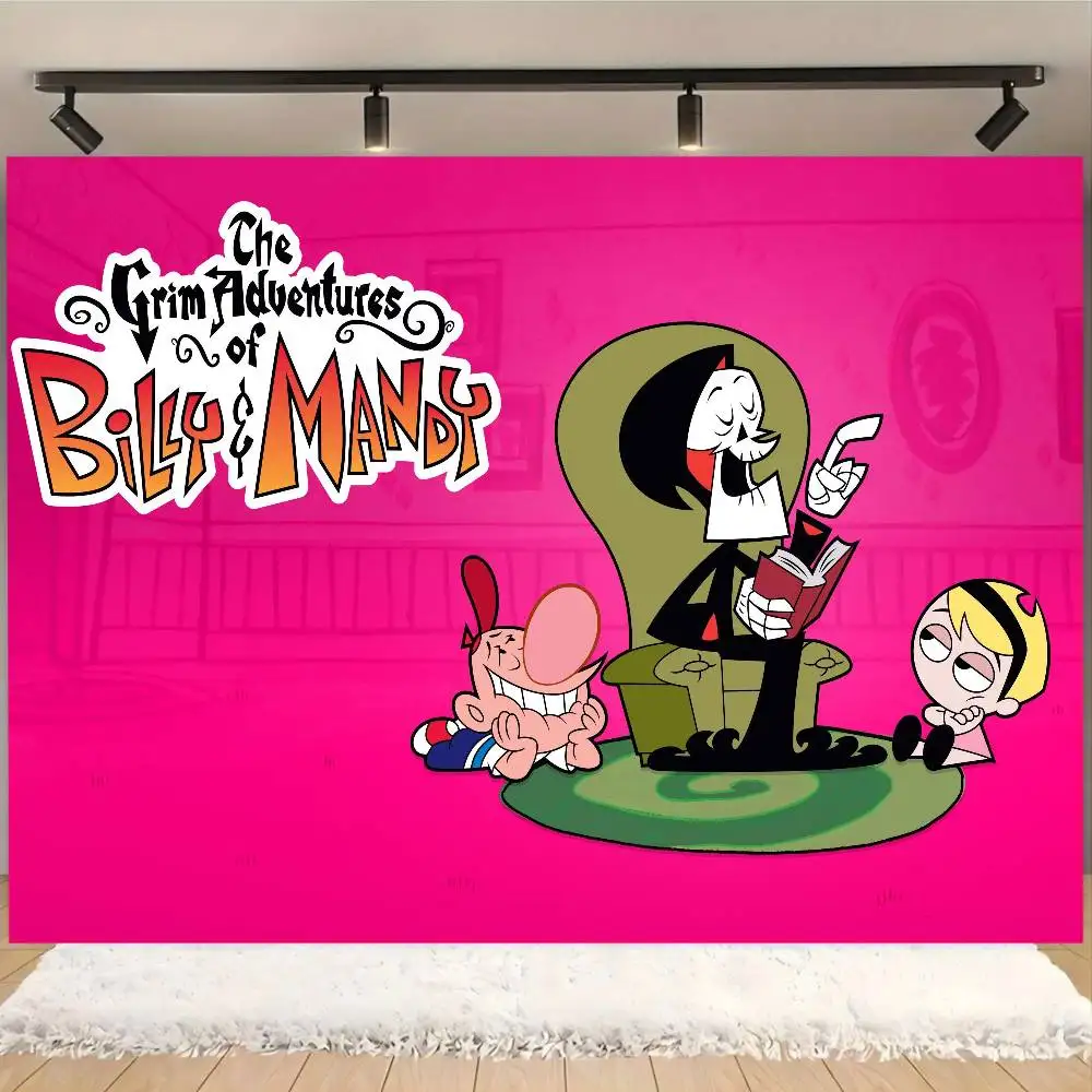 As aventuras billy e mandy decoração fundo tapeçaria fotografia pano de fundo equipamento estúdio decoração para casa acessórios