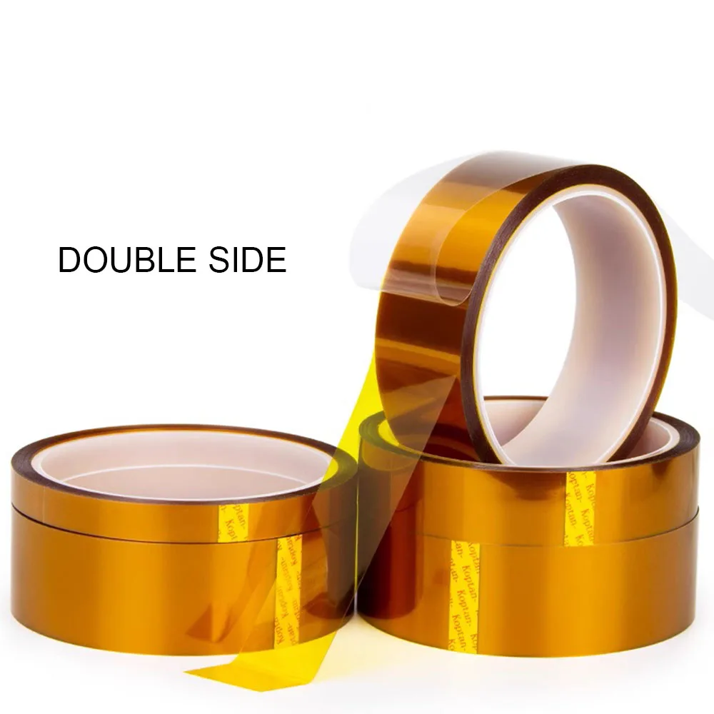 Double Sided High Temperature Adhesive Tape Heat Resistant Polyimide Kapton Tape 0.1mm Thickness 10M