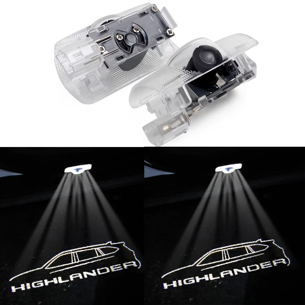 HIGHLANDER Badge Door Light HIGHLANDER Ghost Courtesy Lamp Auto Shadow Light For Toyota HIGHLANDER Car Styling Toyota Door Light