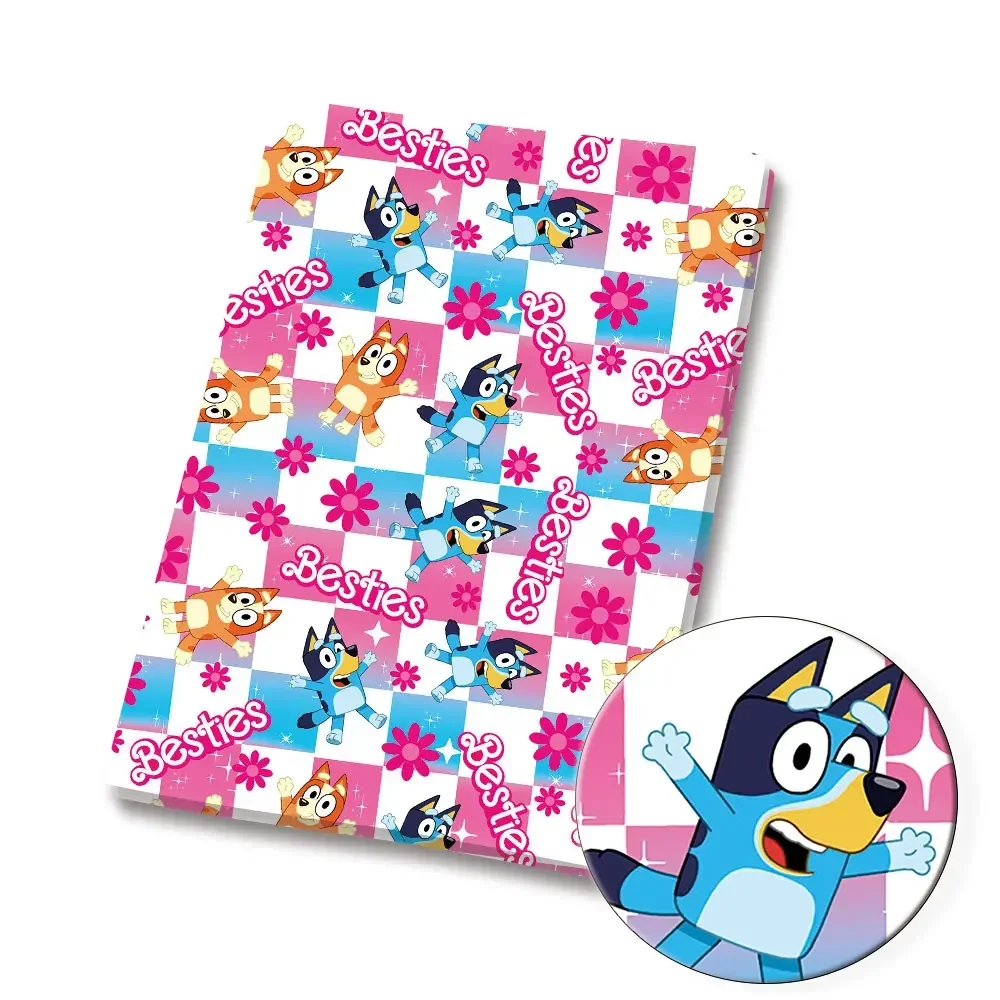 Bluey Stof 140X50Cm Cartoon Katoenen Stof Patchwork Tissue Kid Home Textiel Naaien Pop Dress Gordijn Polyester Katoenen Stof